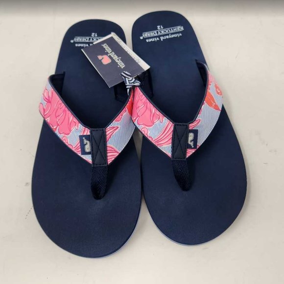Men\'s 9 10 11 12 Vineyard Vines Kentucky Derby roses & posies flip flops sandals main image 6